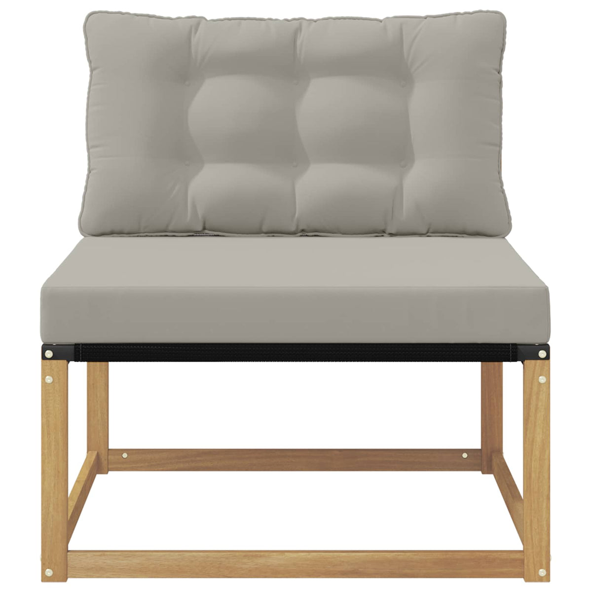 Srednja sofa za van s jastukom Bijela 79 x 83 x 73 cm čelik