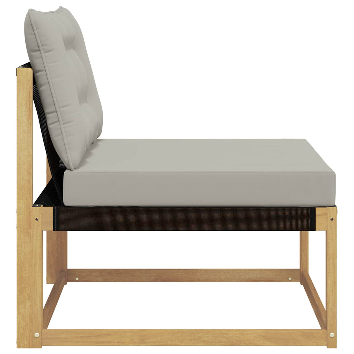 Srednja sofa za van s jastukom Bijela 79 x 83 x 73 cm čelik