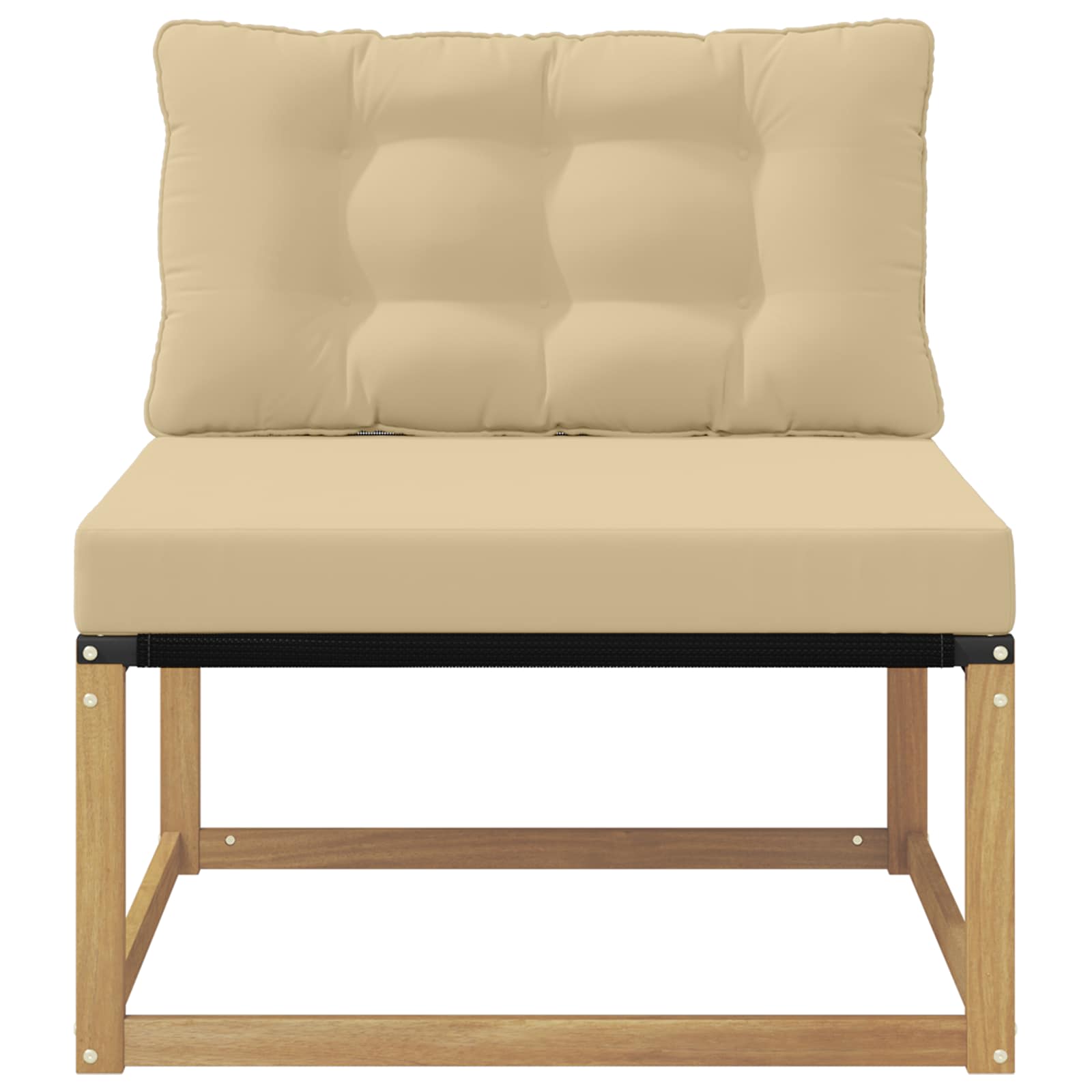 Srednja sofa za van s jastukom Bijela 79 x 83 x 73 cm čelik