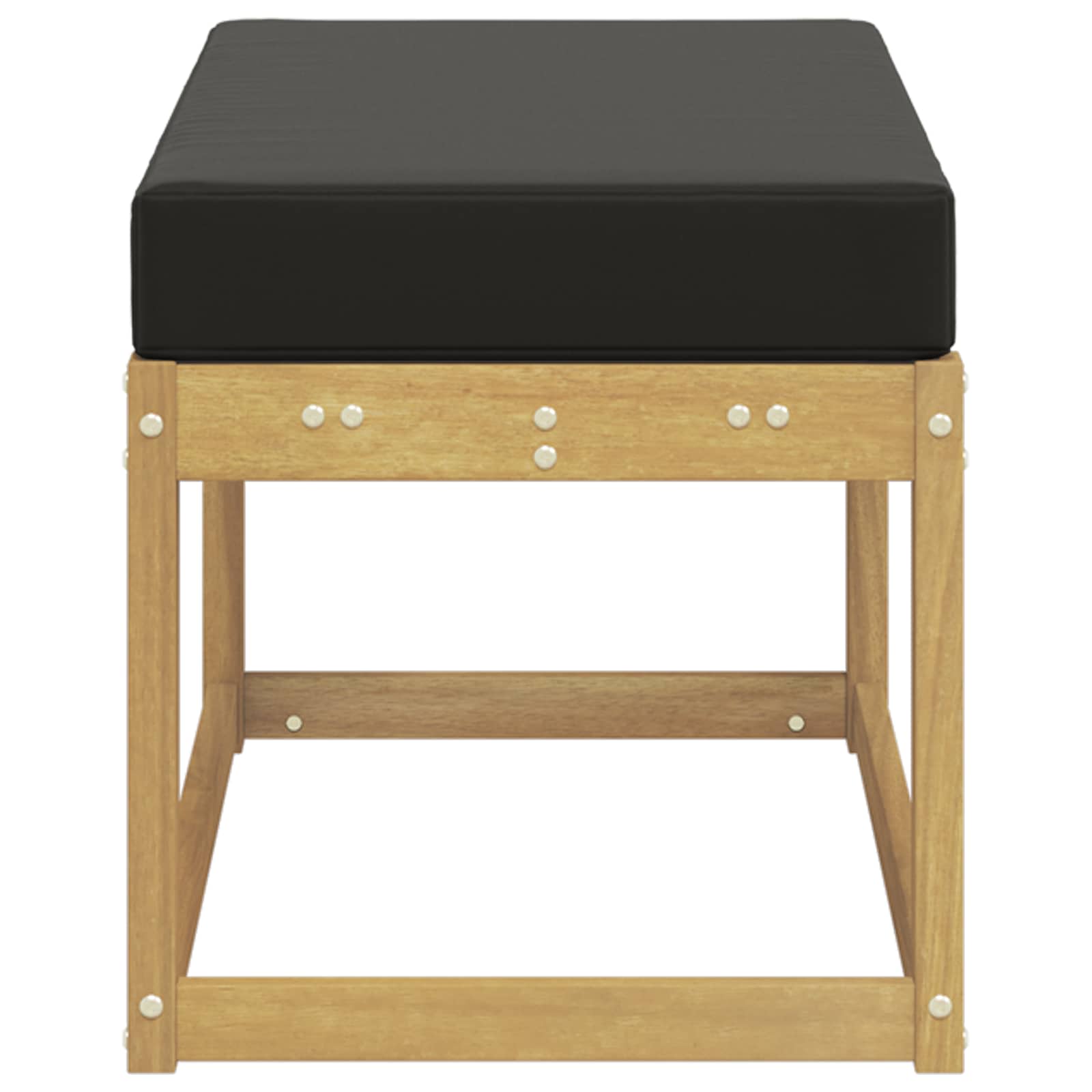 Vanjska stolica klupa s jastukom Bijela 80 x 43 x 45 cm