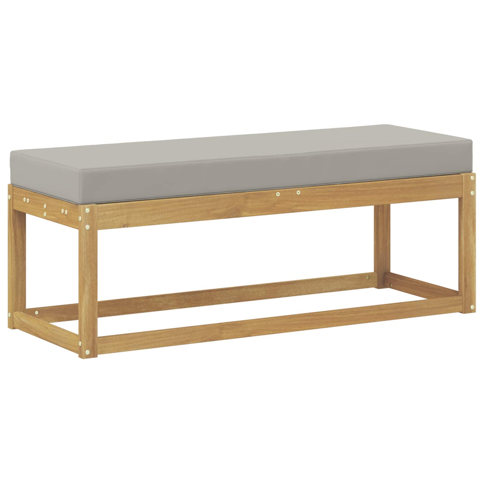 Vanjska stolica klupa s jastukom Bijela 115 x 43 x 45 cm