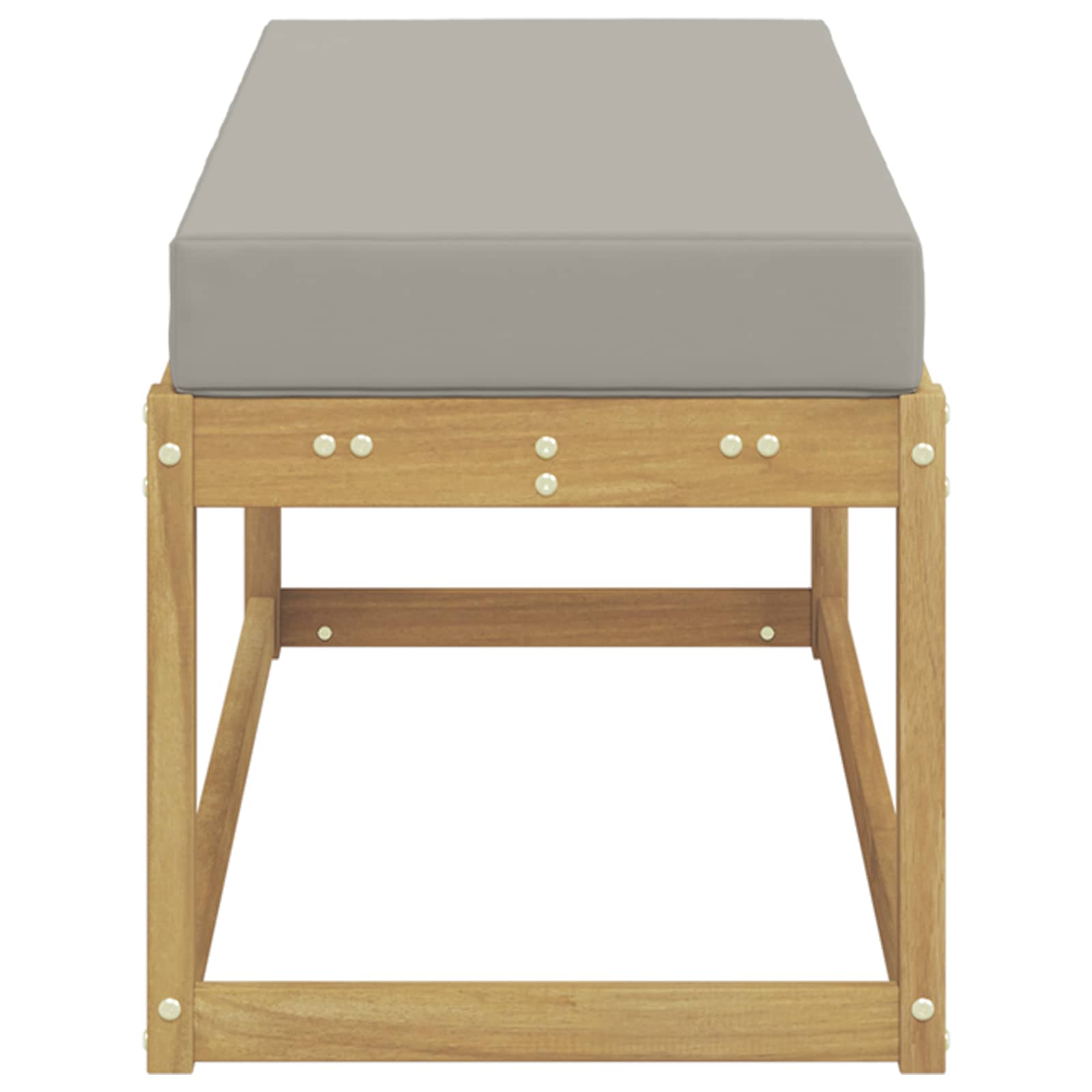 Vanjska stolica klupa s jastukom Bijela 115 x 43 x 45 cm
