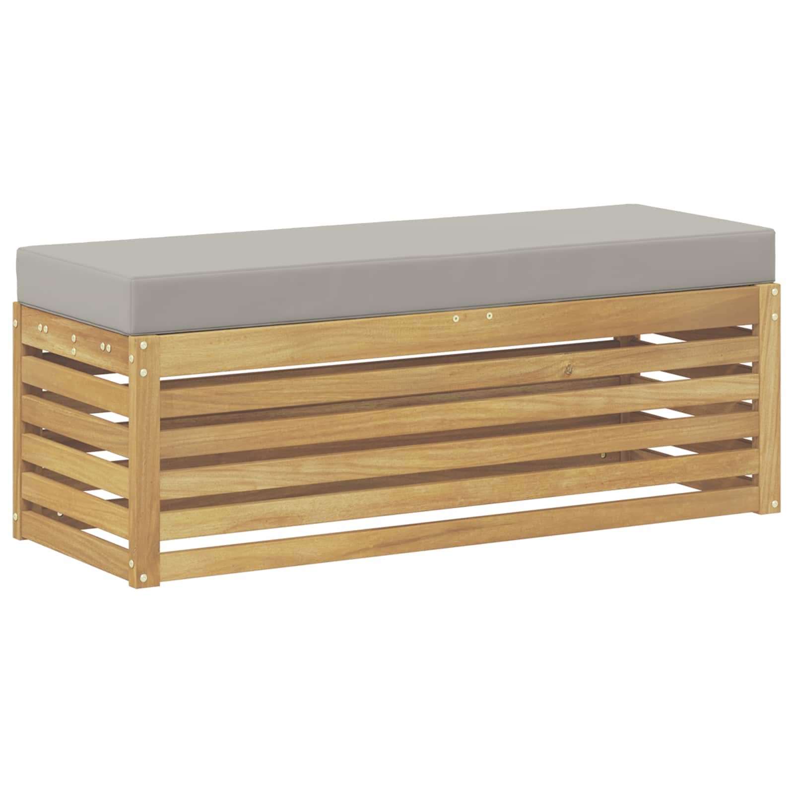 Vanjska stolica klupa s jastukom Bijela 115 x 43 x 45 cm