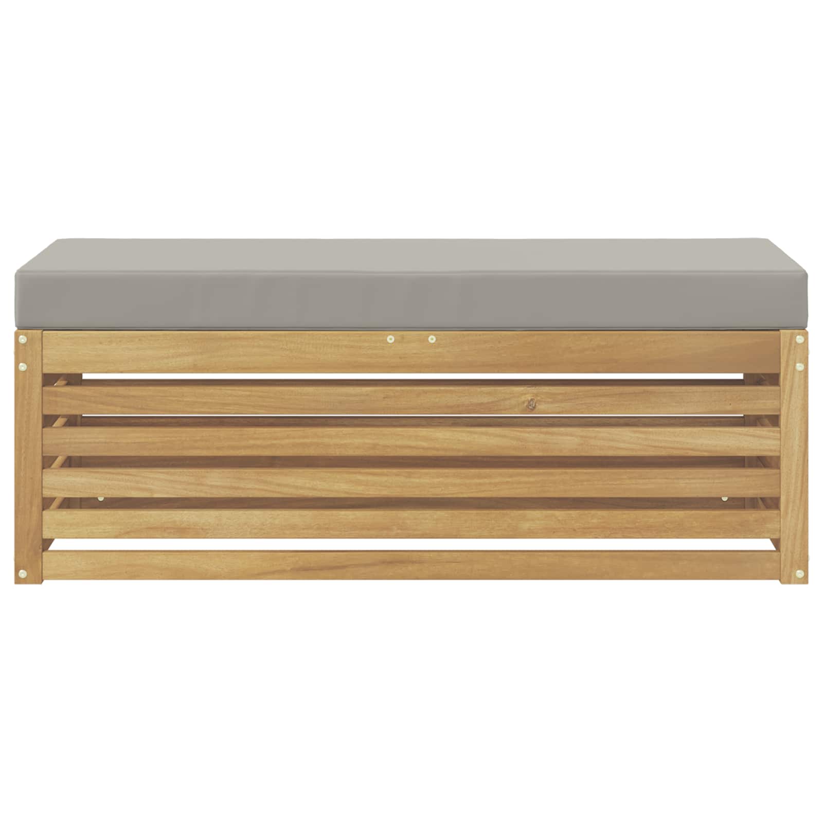 Vanjska stolica klupa s jastukom Bijela 115 x 43 x 45 cm