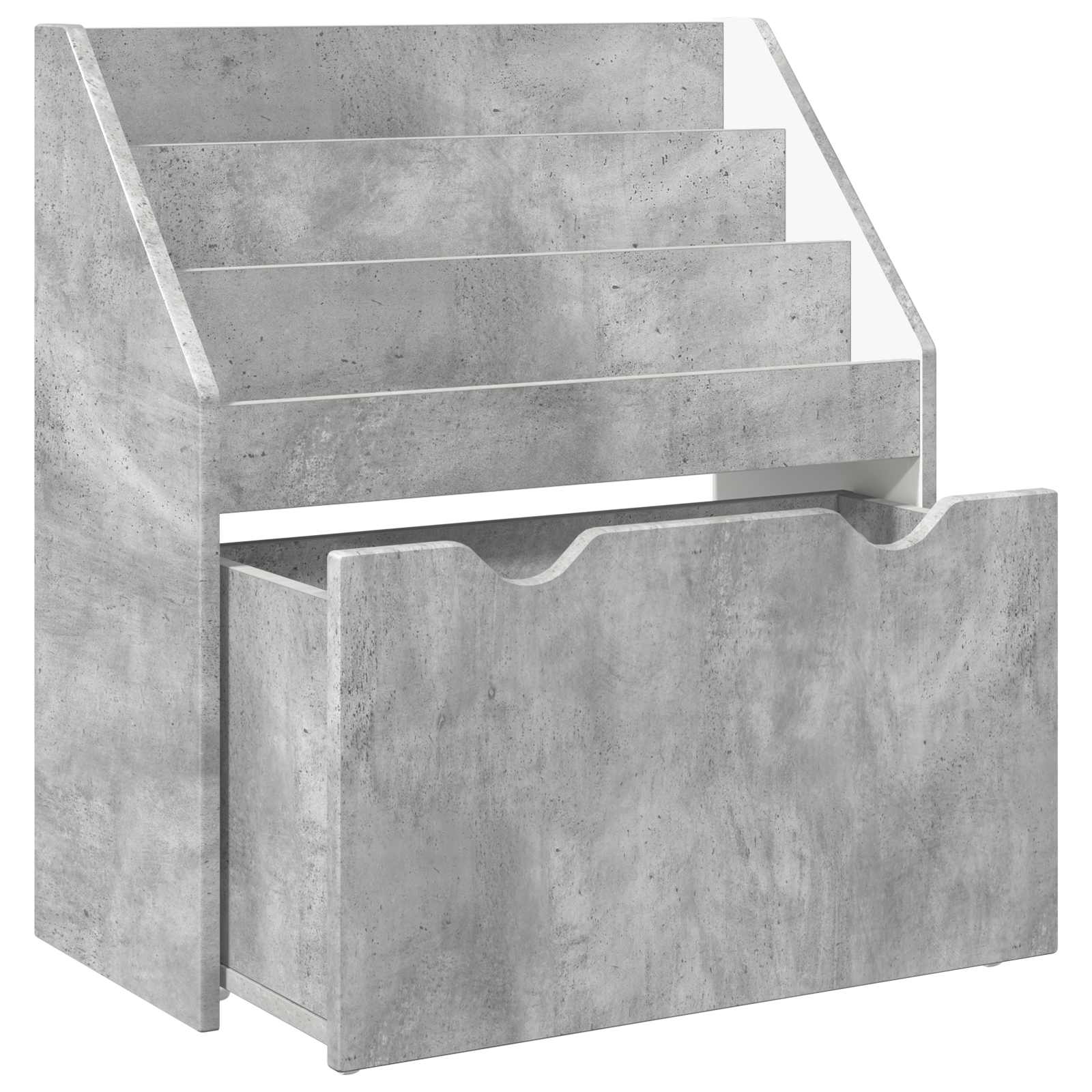 Polica za knjige za djecu Betonski sivi 60 x 29,5 x 69 cm