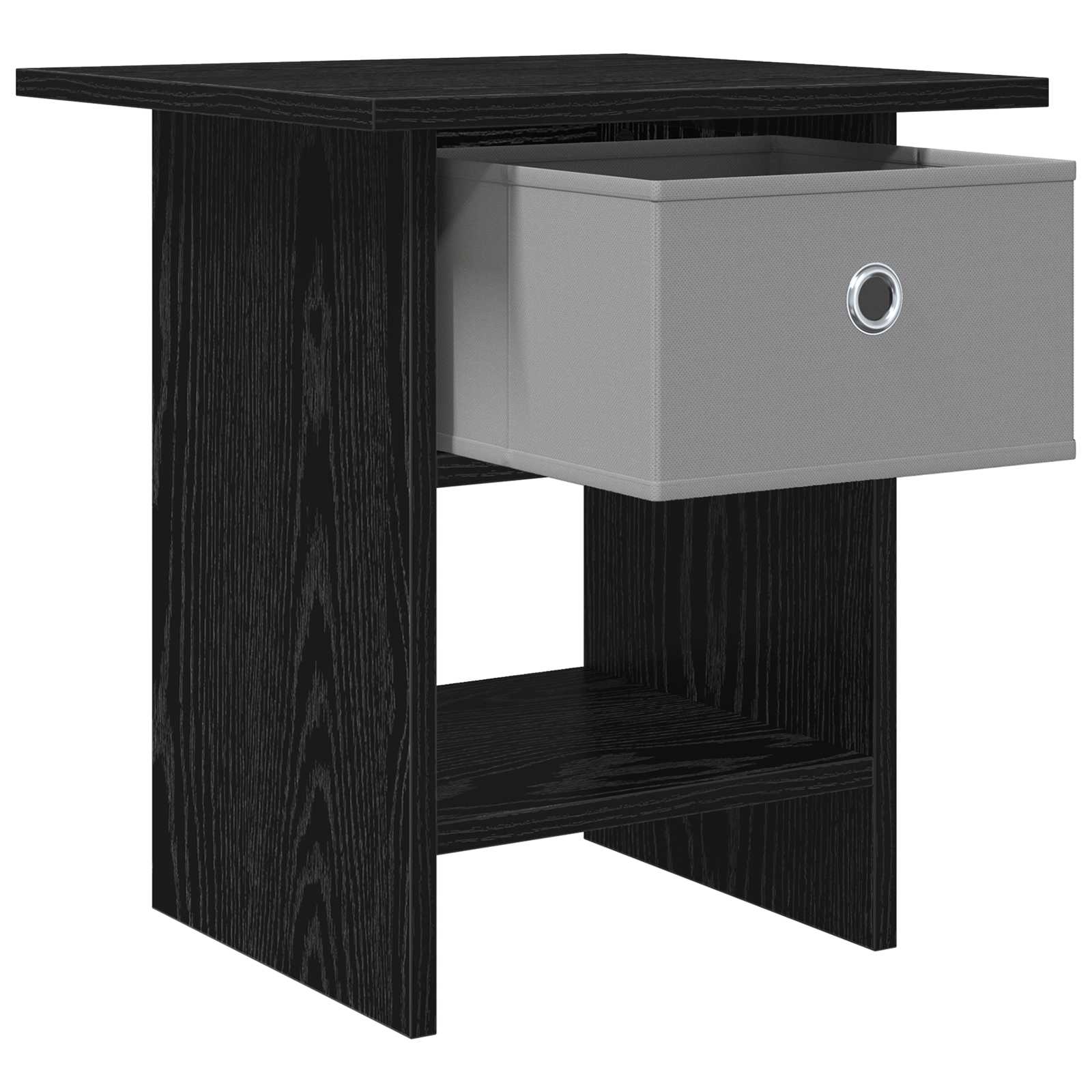 Noćni ormarić s ladicama 2 pcs Crni hrast 41 x 40 x 45 cm
