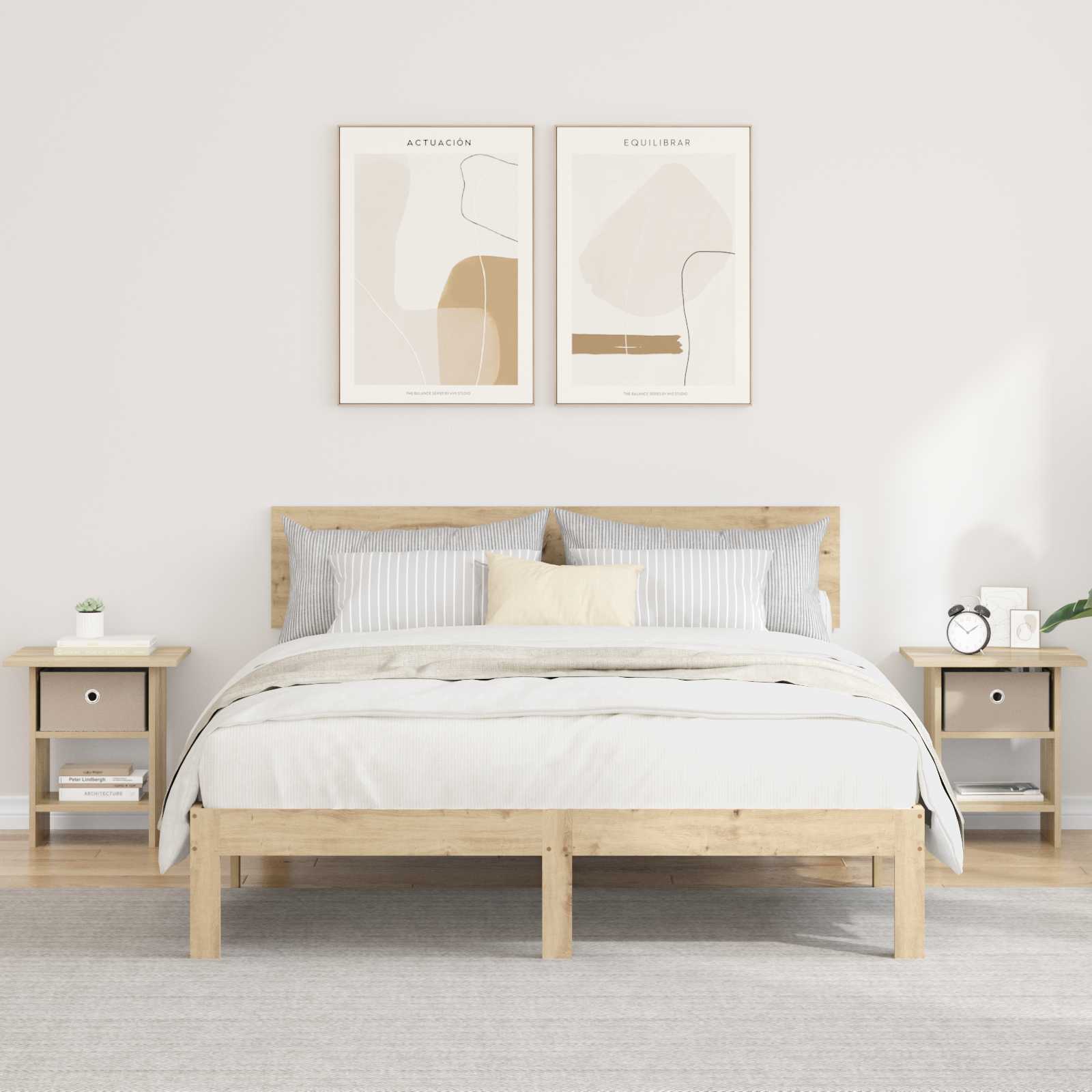 Noćni ormarić s ladicama 2 pcs Sonoma hrast 41 x 40 x 45 cm
