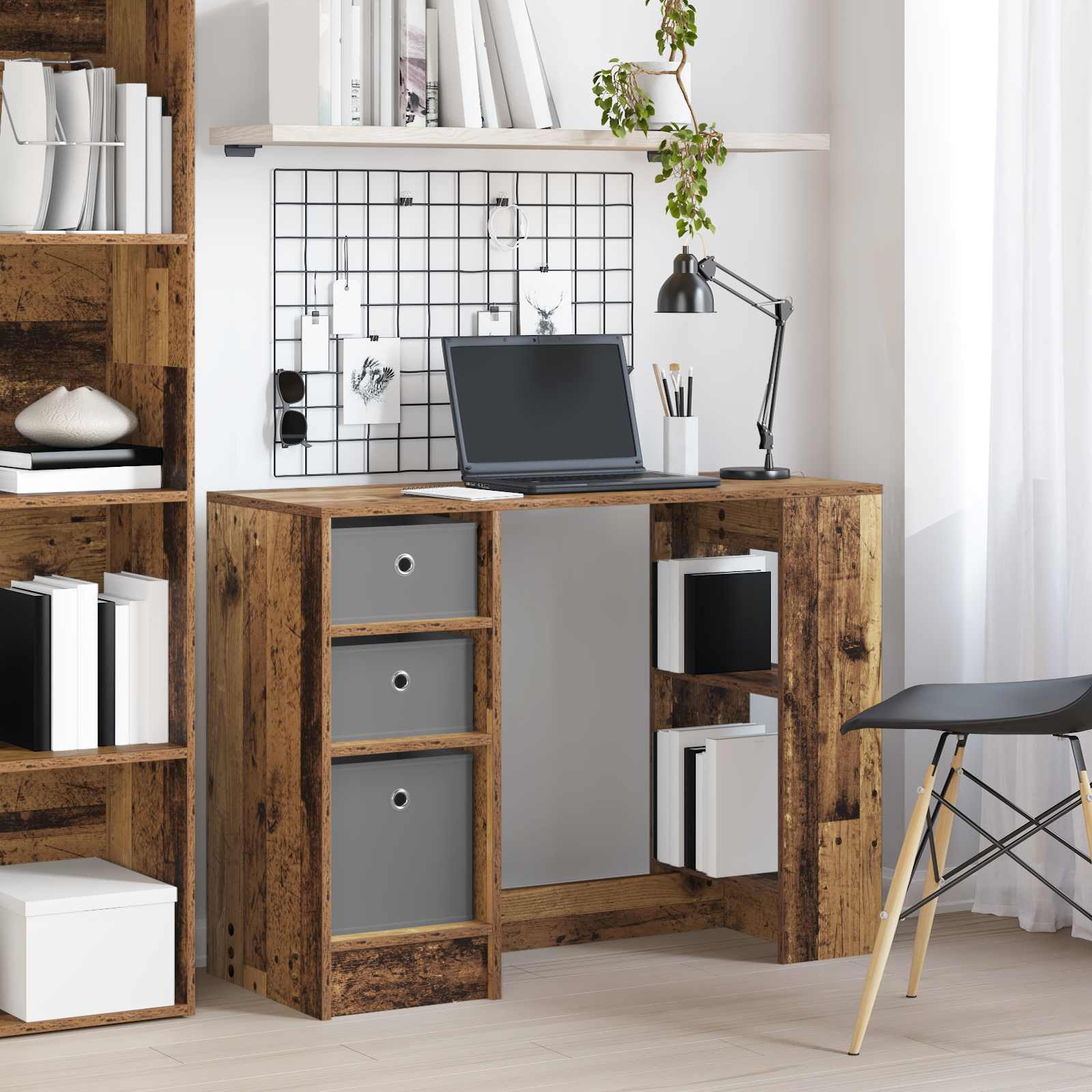 Stol s ladicama Staro drvo 100 x 40 x 75 cm Konstruirano drvo