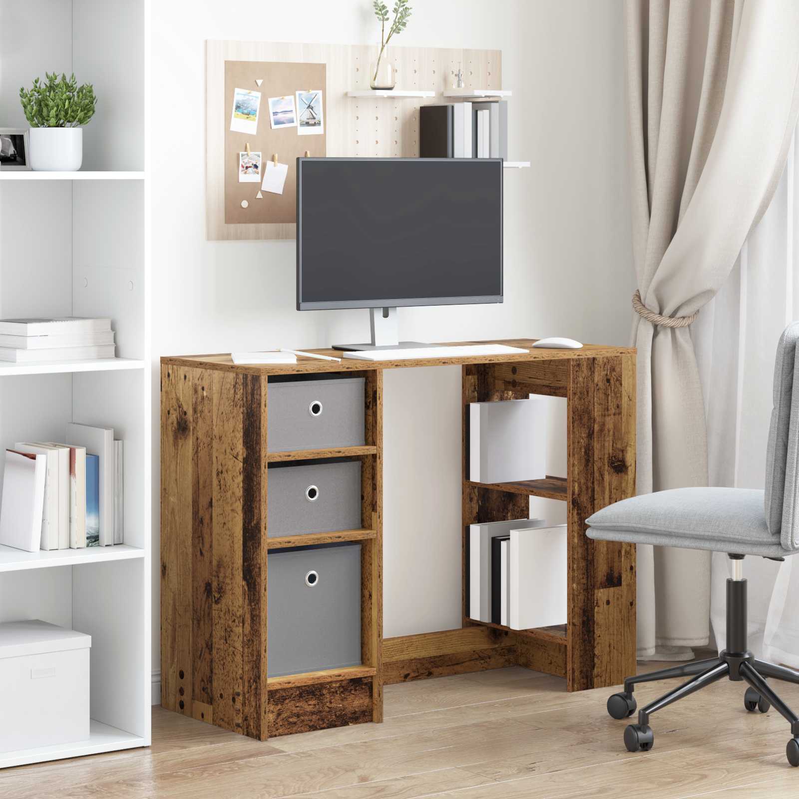 Stol s ladicama Staro drvo 100 x 40 x 75 cm Konstruirano drvo