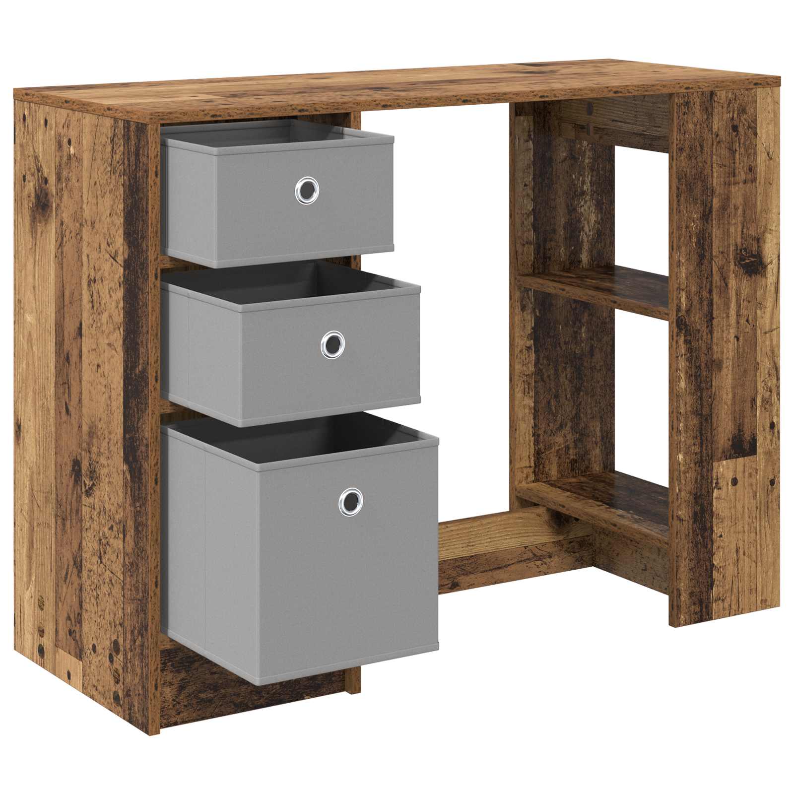 Stol s ladicama Staro drvo 100 x 40 x 75 cm Konstruirano drvo