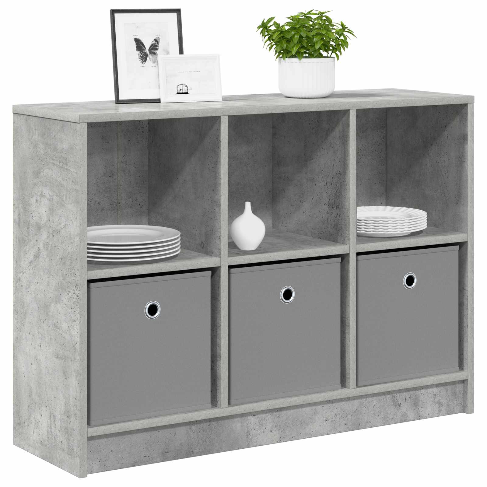 Kreveta s ladicama Betonski sivi 88,5 x 27,5 x 63,5 cm