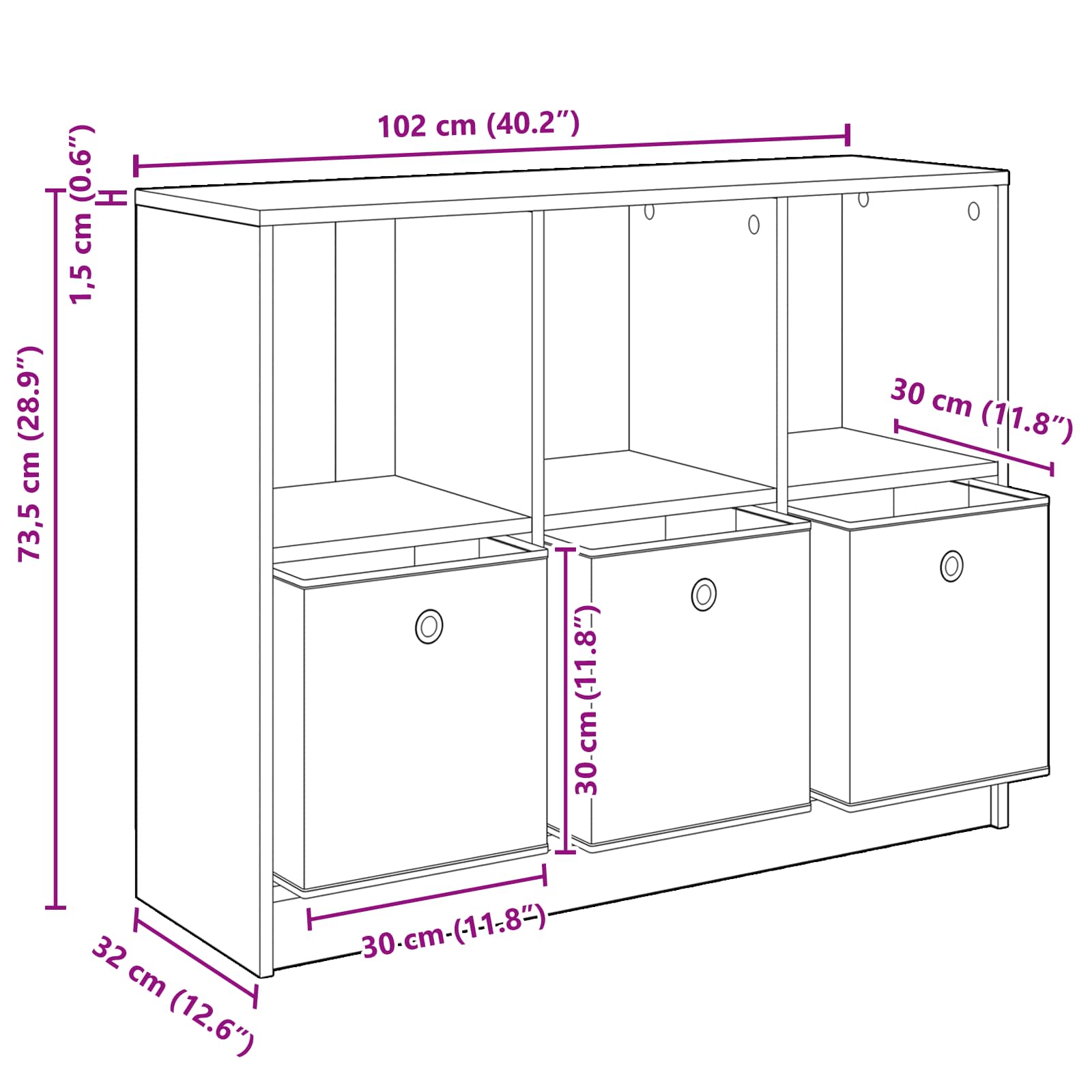 Kreveta s ladicama Bijelo 102 x 32 x 73,5 cm