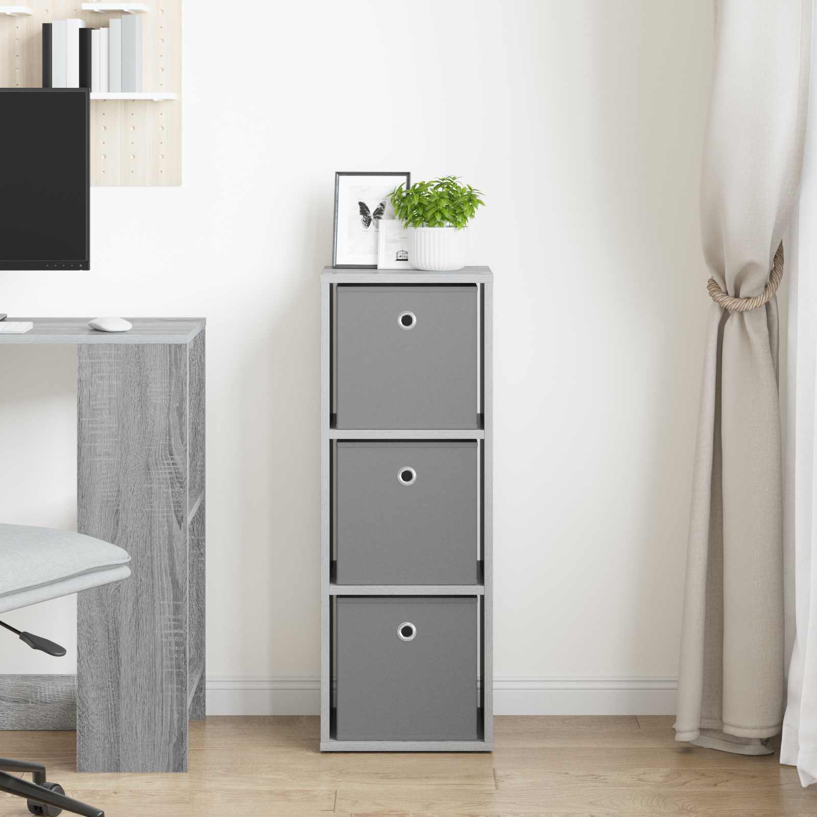 Kreveta s ladicama Siva Sonoma 30,5 x 27 x 84,5 cm