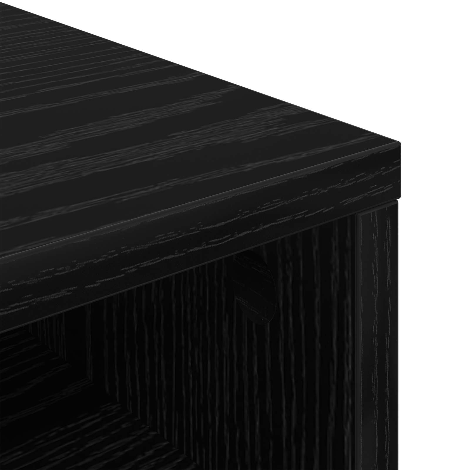 Nizak ormarić s ladicama Crni hrast 72 x 22,5 x 38 cm
