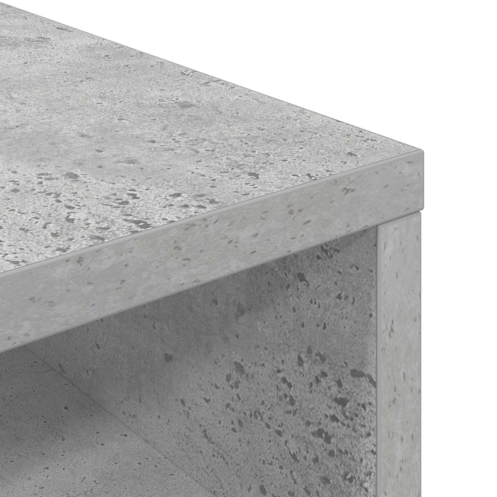 Nizak ormarić s ladicama Betonski sivi 72 x 22,5 x 38 cm