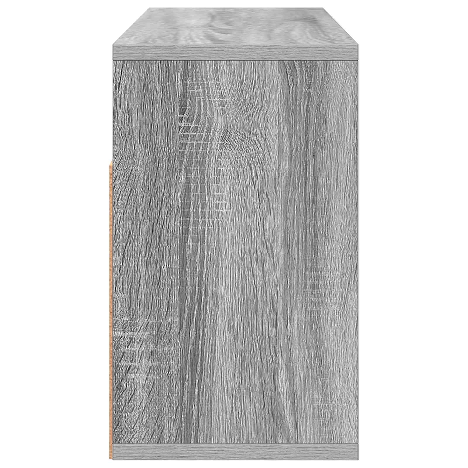 Nizak ormarić s ladicama Siva Sonoma 72 x 22,5 x 38 cm