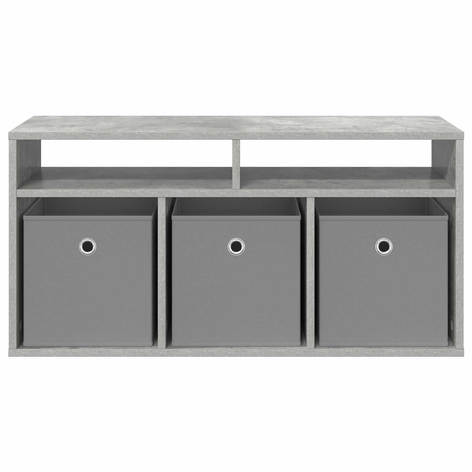 Nizak ormarić s ladicama Betonski sivi 87 x 27,5 x 43 cm