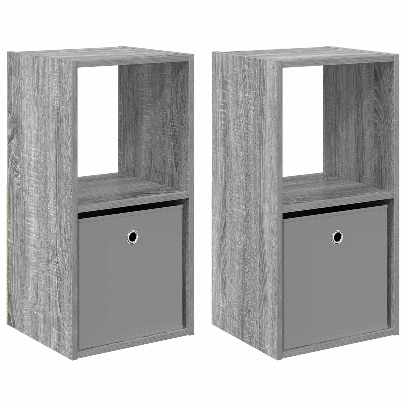 Noćni ormarić 2 pcs Siva Sonoma 35 x 32 x 68,5 cm