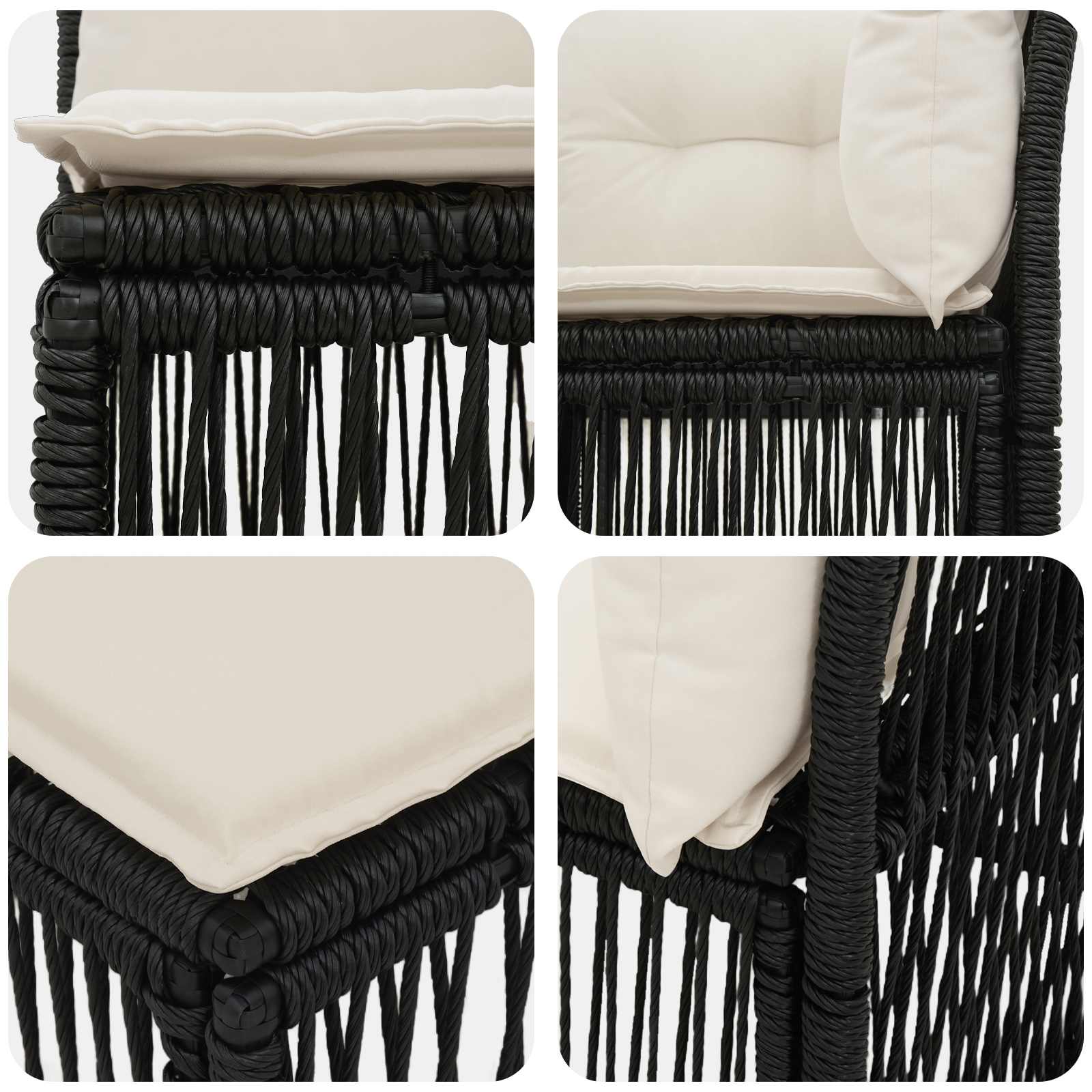 Kutna sofa Crna poliratan