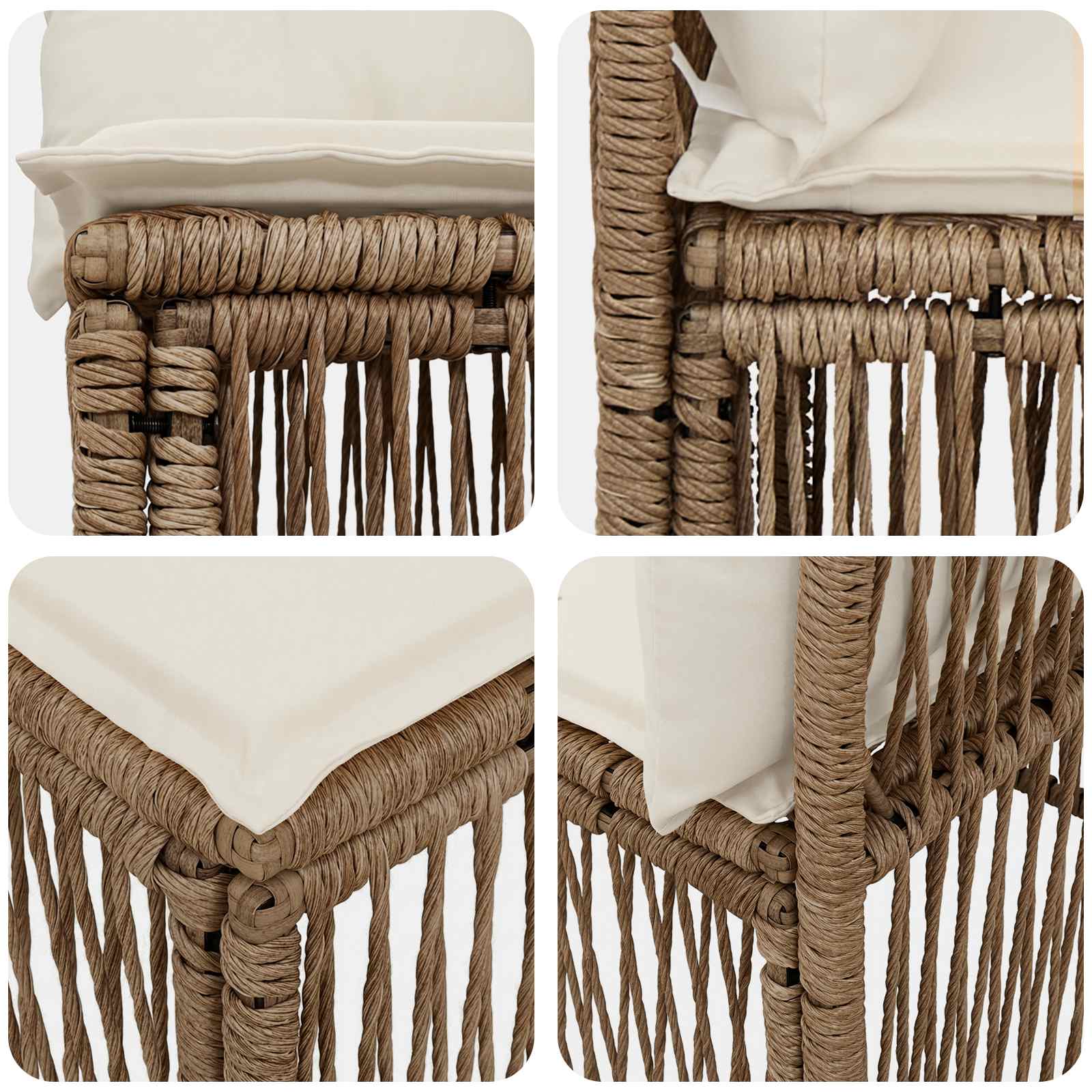Sofa bez naslona Bež poliratan