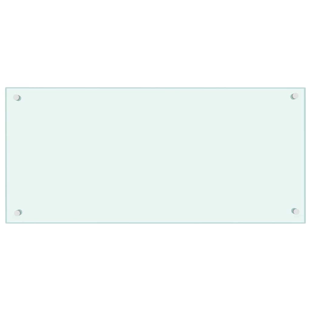 Kuhinjski zid 2 pcs Bijelo 90 x 40 cm Staklo otporno na udarce