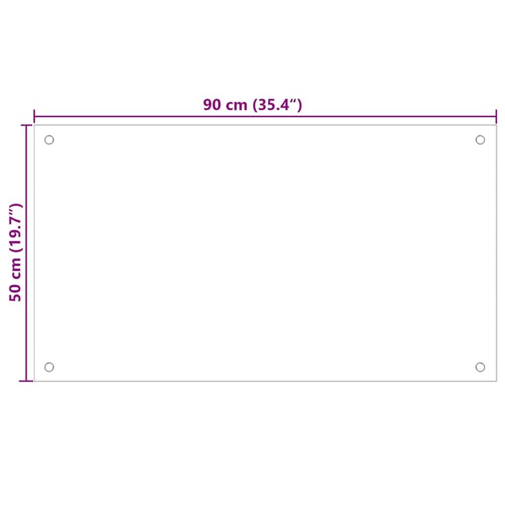 Kuhinjski zid 2 pcs Bijelo 90 x 50 cm Staklo otporno na udarce