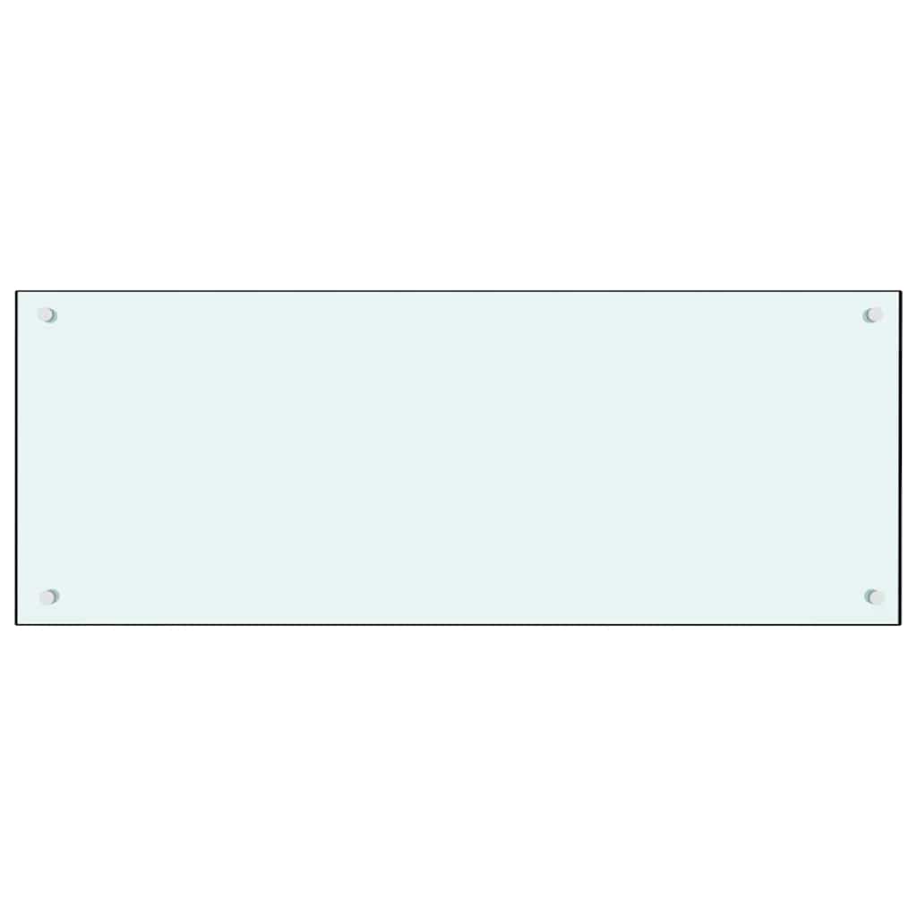 Kuhinjski zid 2 pcs Bijelo 100 x 40 cm Staklo otporno na udarce