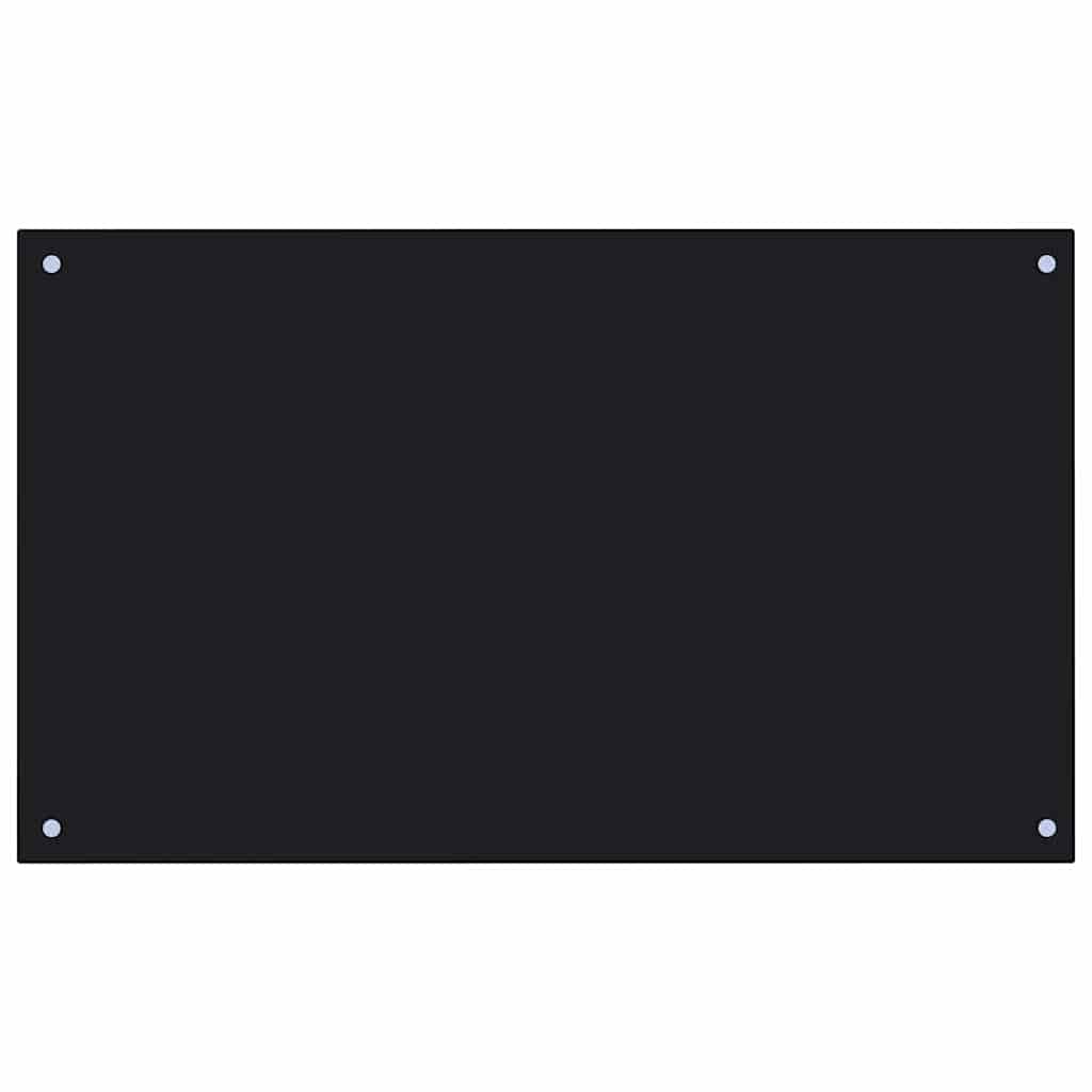 Kuhinjski zid 2 pcs Crna 100 x 60 cm Staklo otporno na udarce
