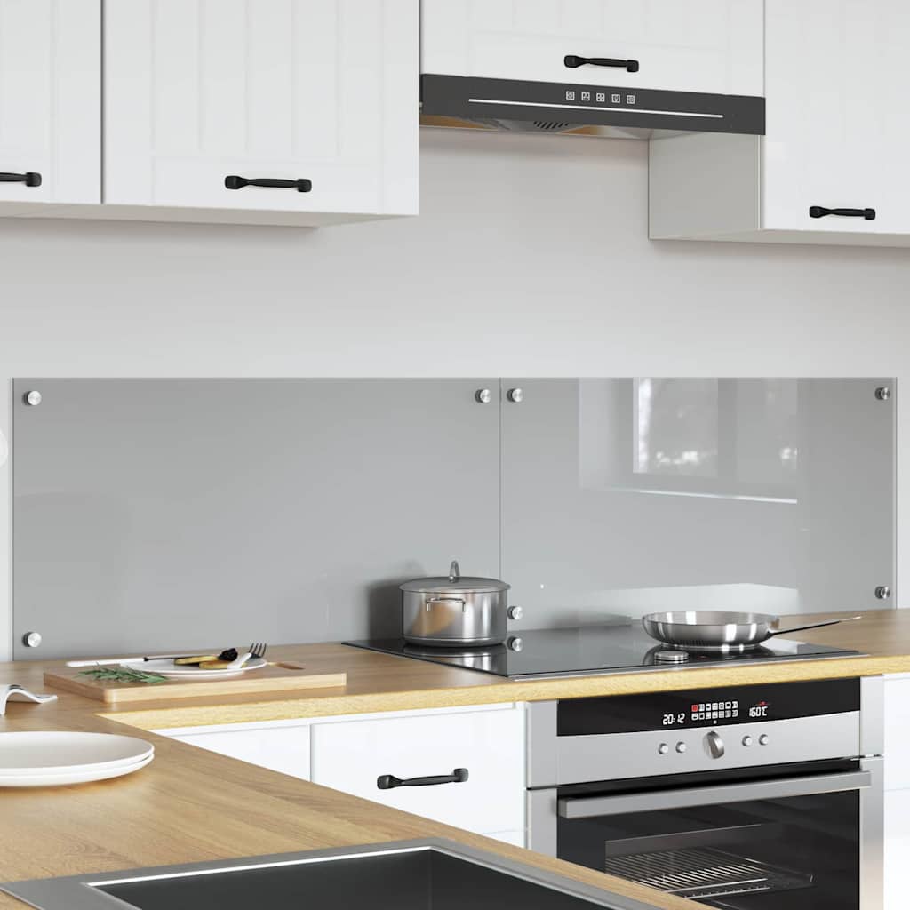 Kuhinjski zid 2 pcs Svijetlo siva 80 x 40 cm