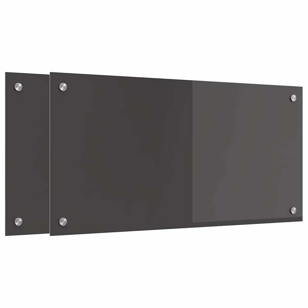 Kuhinjski zid 2 pcs Tamno siva 80 x 40 cm