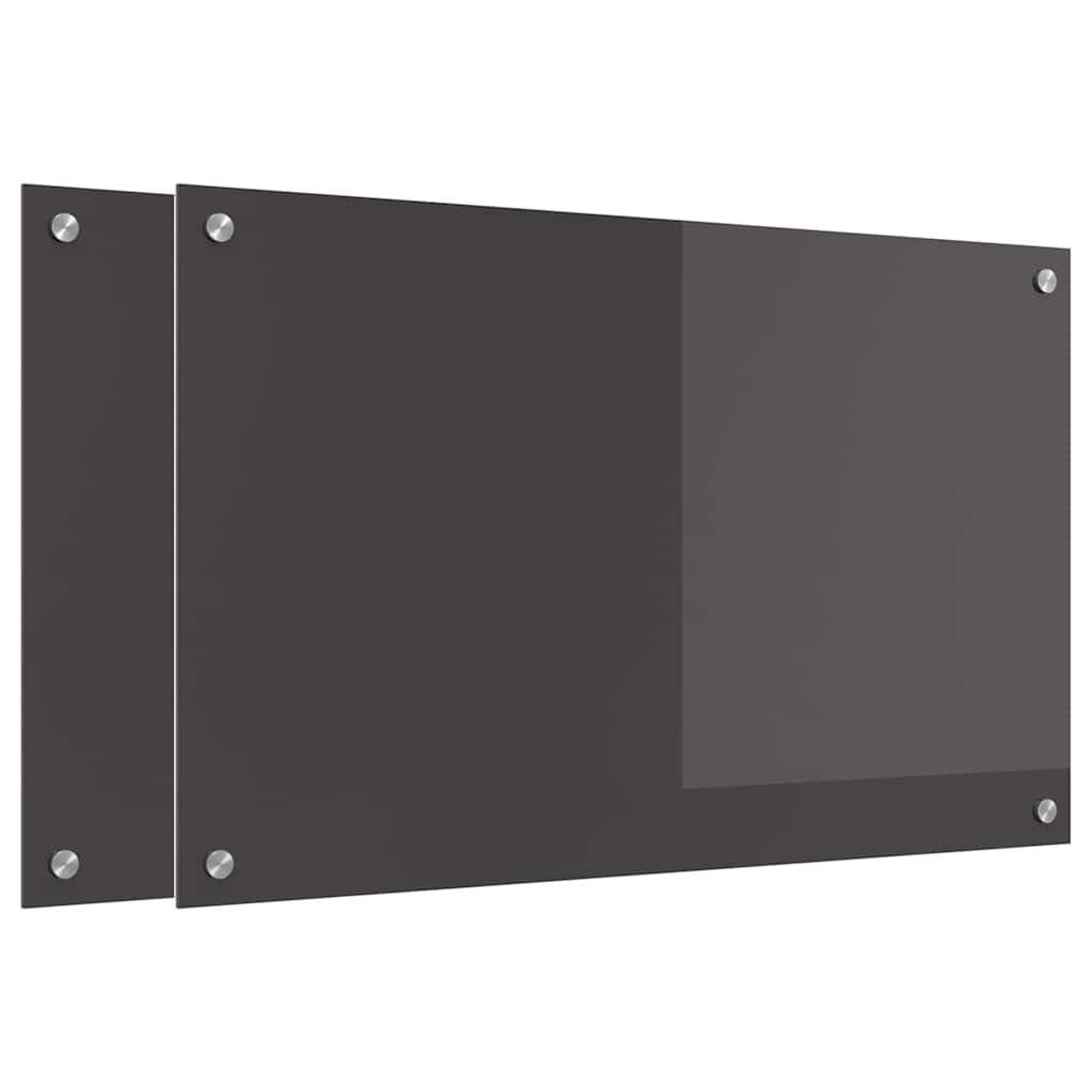 Kuhinjski zid 2 pcs Tamno siva 80 x 50 cm