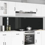 Kuhinjski zid 2 pcs Crna 110 x 60 cm Staklo otporno na udarce