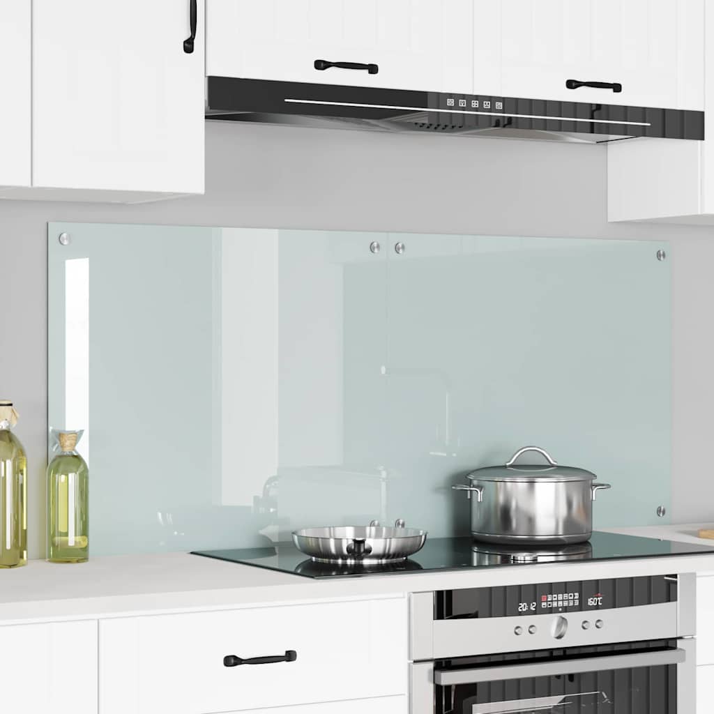 Kuhinjski zid 2 pcs Bijelo 70 x 60 cm Staklo otporno na udarce
