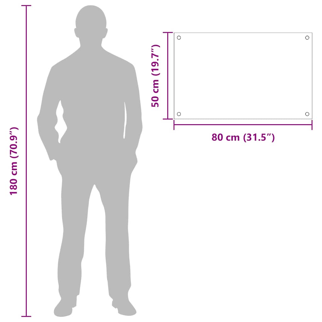 Kuhinjski zid 2 pcs Bijelo 80 x 50 cm Staklo otporno na udarce