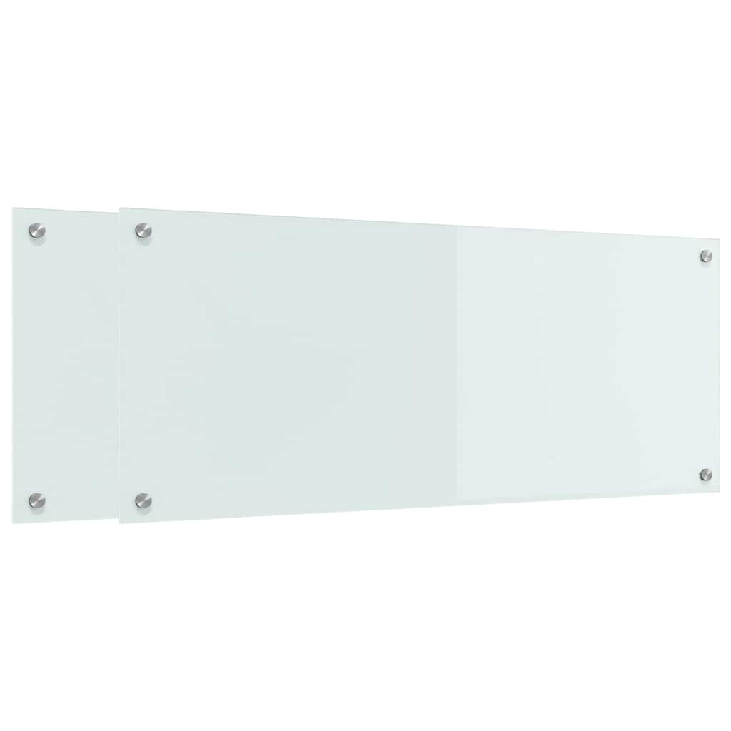 Kuhinjski zid 2 pcs Bijelo 100 x 40 cm Staklo otporno na udarce