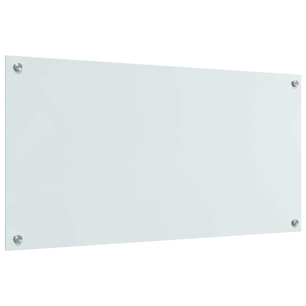 Kuhinjski zid 2 pcs Bijelo 100 x 50 cm Staklo otporno na udarce
