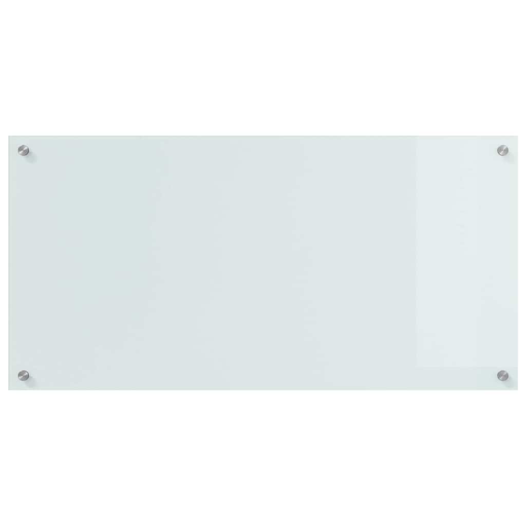 Kuhinjski zid 2 pcs Bijelo 100 x 50 cm Staklo otporno na udarce