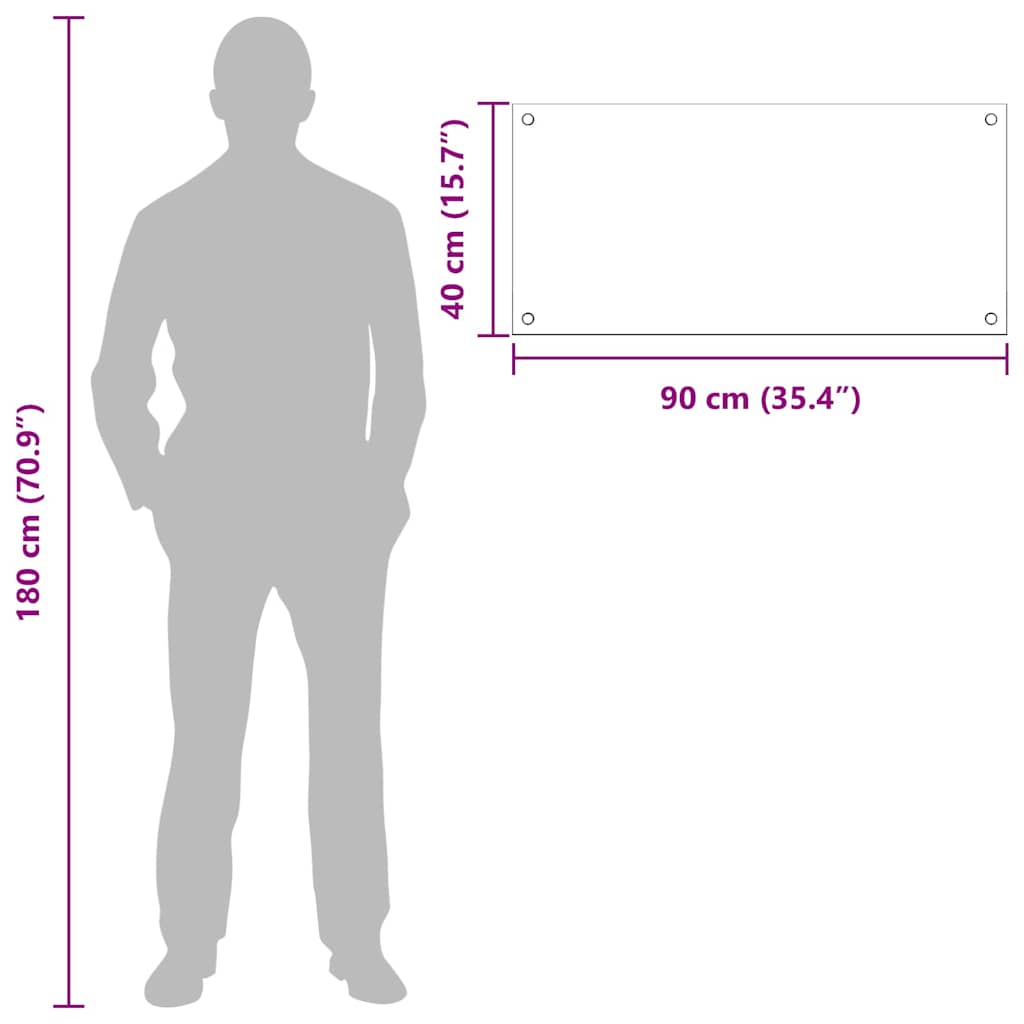 Kuhinjski zid 2 pcs *Transparent*an 90 x 40 cm