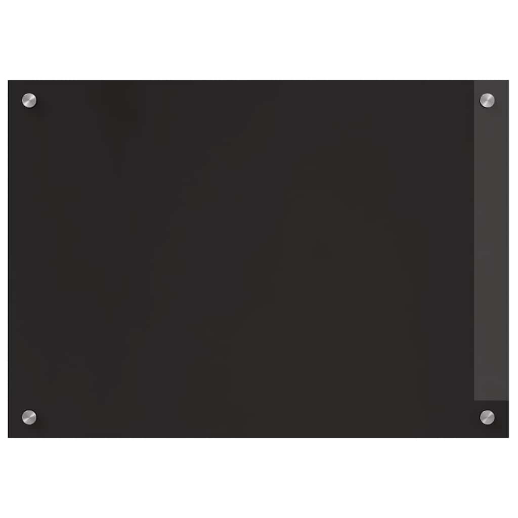 Kuhinjski zid 2 pcs Crna 70 x 50 cm Staklo otporno na udarce