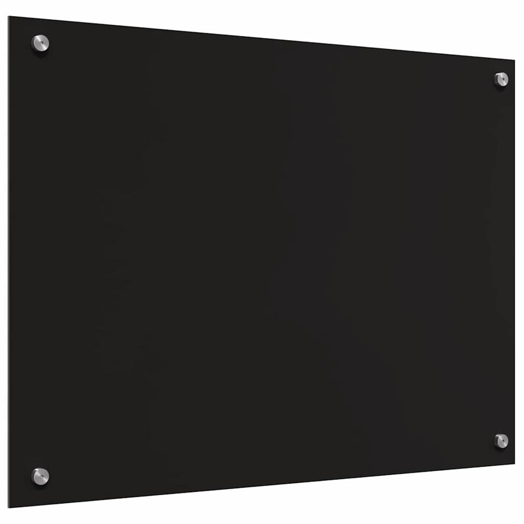 Kuhinjski zid 2 pcs Crna 80 x 60 cm Staklo otporno na udarce