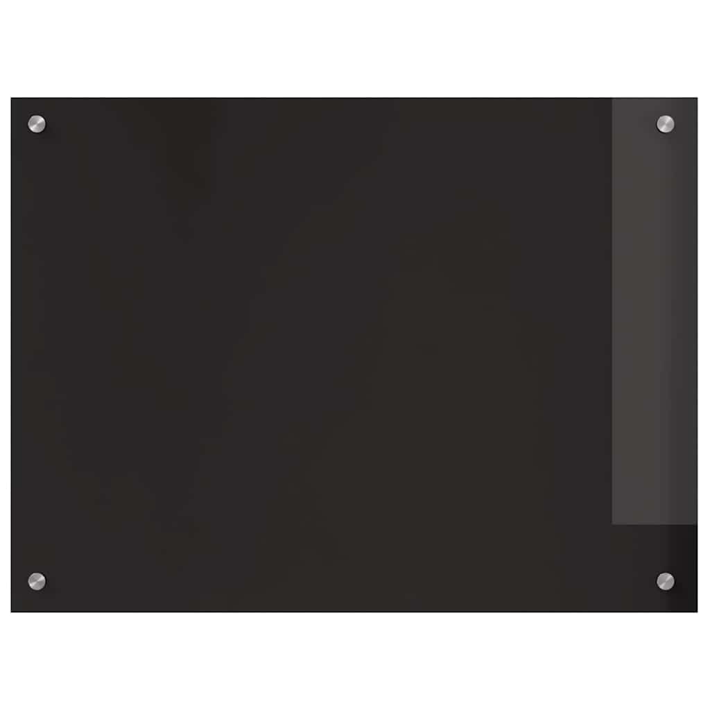 Kuhinjski zid 2 pcs Crna 80 x 60 cm Staklo otporno na udarce