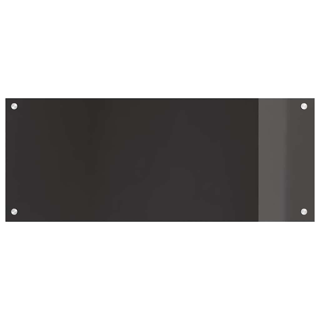 Kuhinjski zid 2 pcs Crna 100 x 40 cm Staklo otporno na udarce