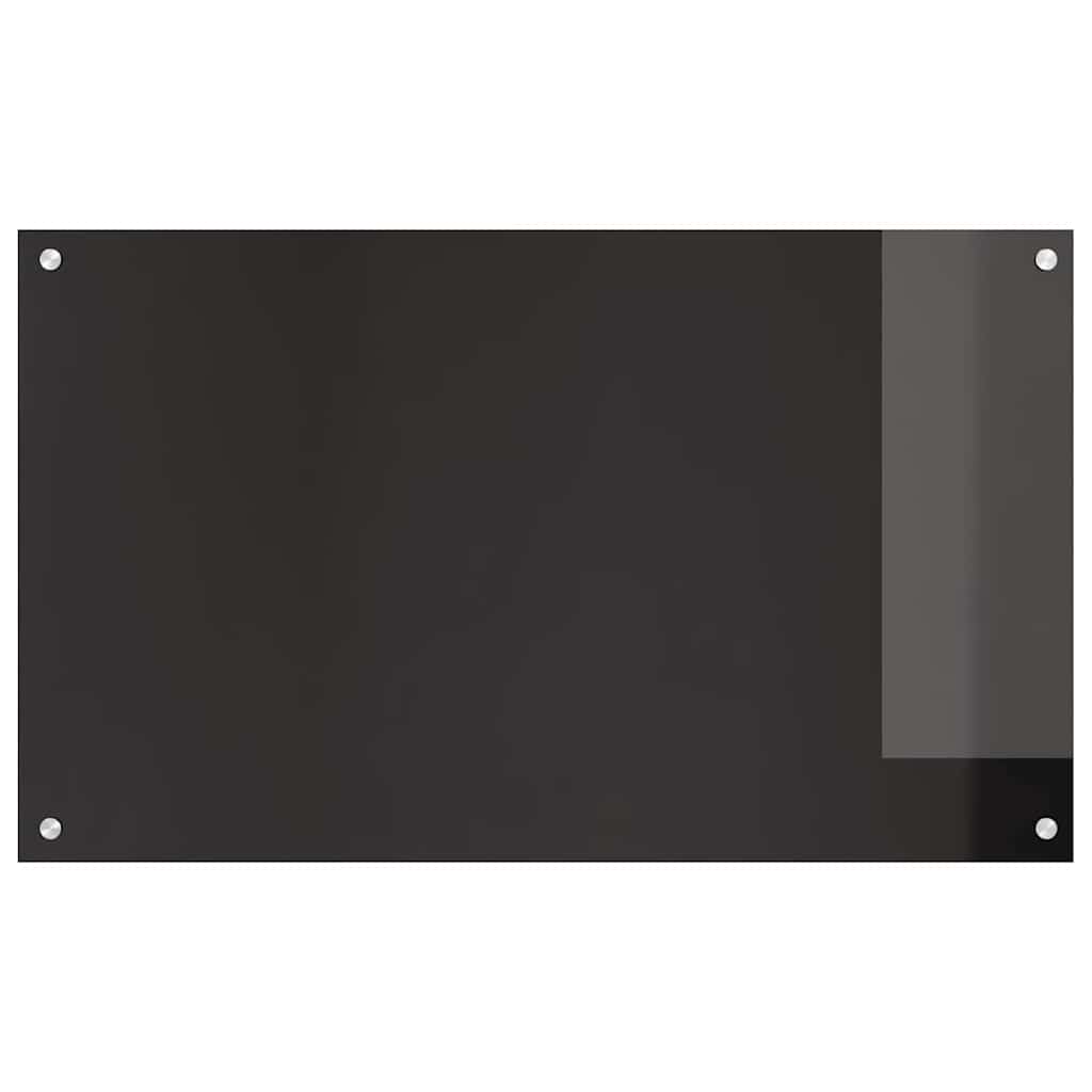 Kuhinjski zid 2 pcs Crna 100 x 60 cm Staklo otporno na udarce