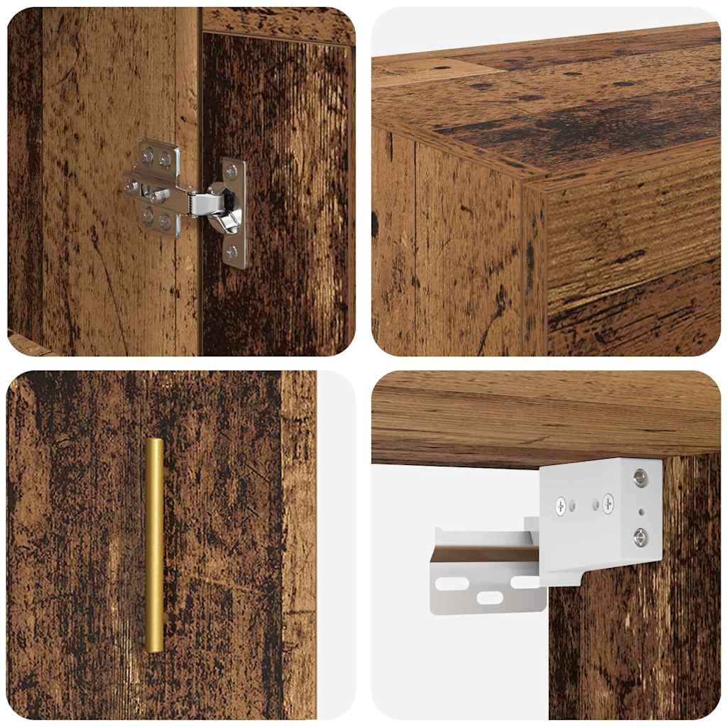 Kabinetski zidni Zidne 2 pcs Staro drvo 69,5 x 34 x 90 cm