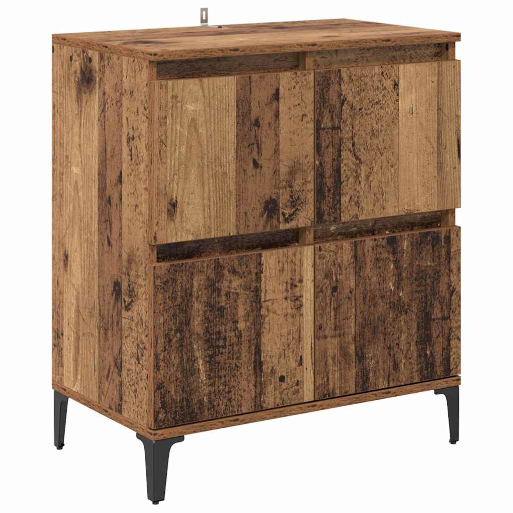 Komode 3 pcs Staro drvo 60 x 35 x 70 cm Konstruirano drvo