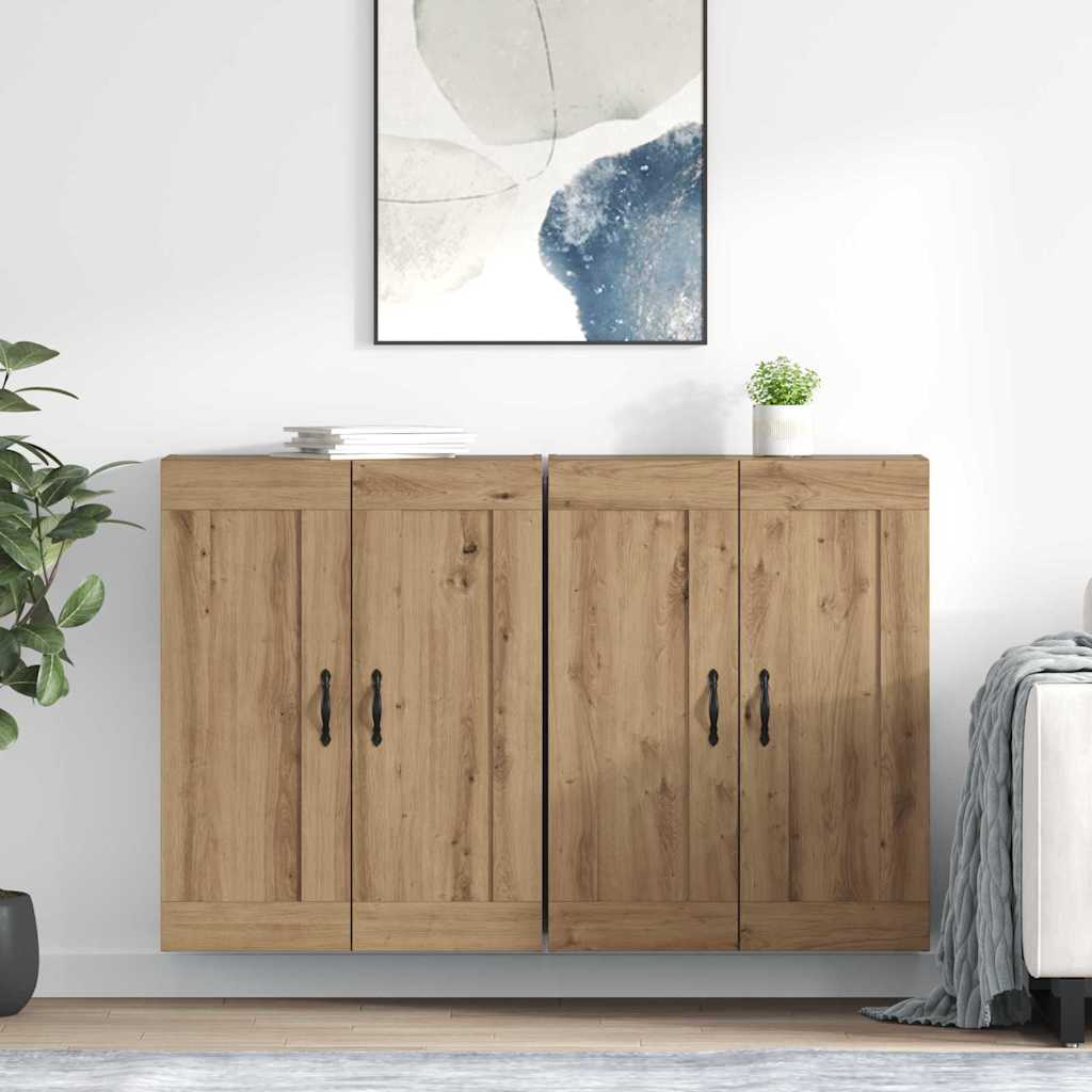 Kabinetski zidni 2 pcs Umjetnički hrast 69,5 x 34 x 90 cm