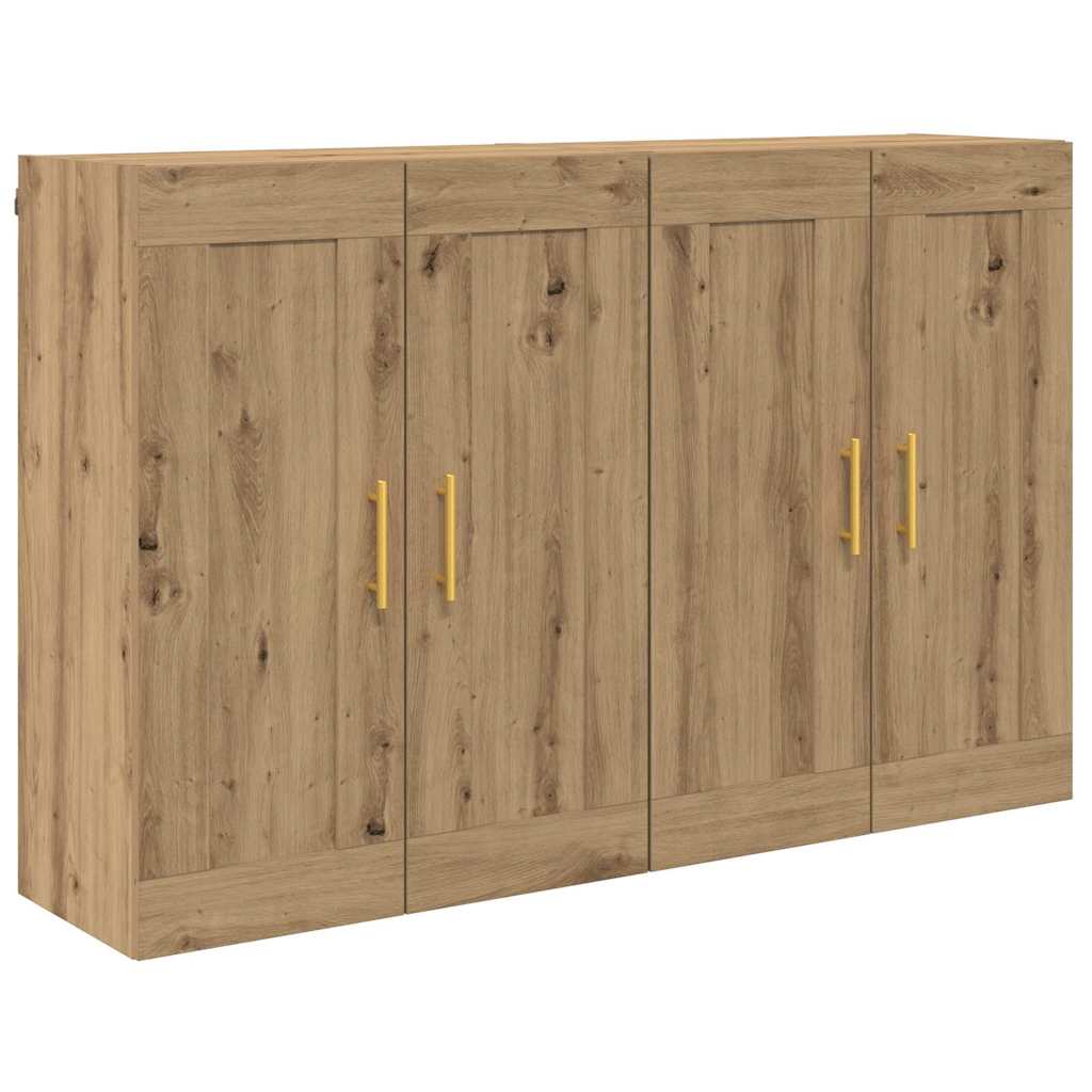 Kabinetski zidni Zidne 2 pcs Umjetnički hrast 69,5 x 34 x 90 cm