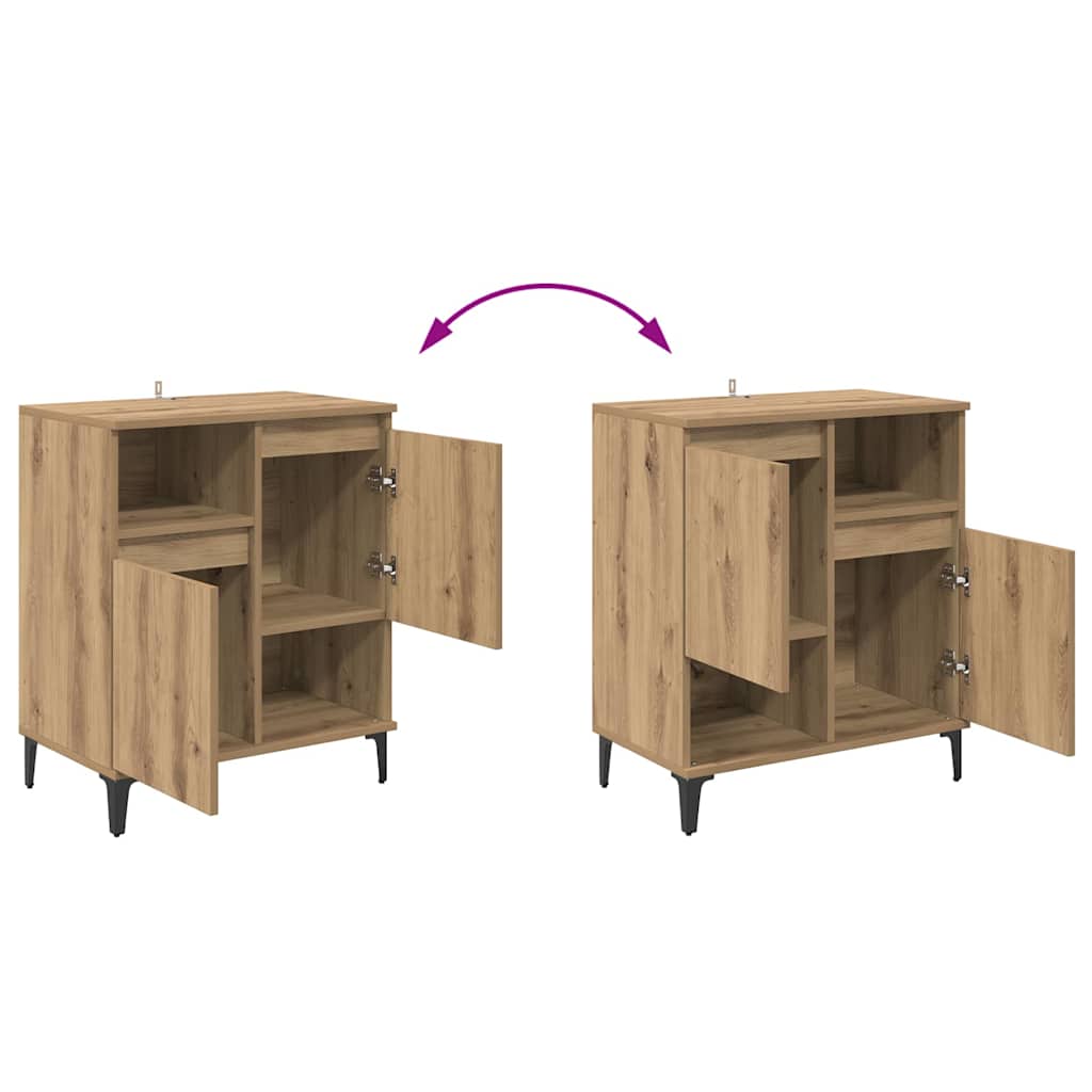 Komode 3 pcs Umjetnički hrast 60 x 35 x 70 cm Konstruirano drvo