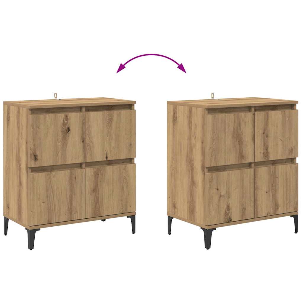 Komode 3 pcs Umjetnički hrast 60 x 35 x 70 cm Konstruirano drvo