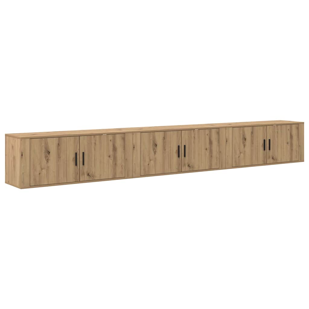Zidni TV ormar set 3 pcs Umjetnički hrast 100 x 34,5 x 40 cm